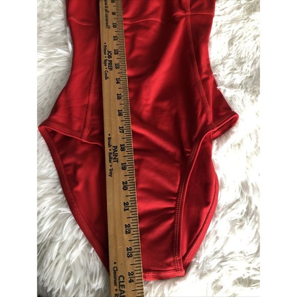 Arena Women's Solid Waterpolo One Piece Swimsuit Red Size 26  NWT - Picture 14 of 15